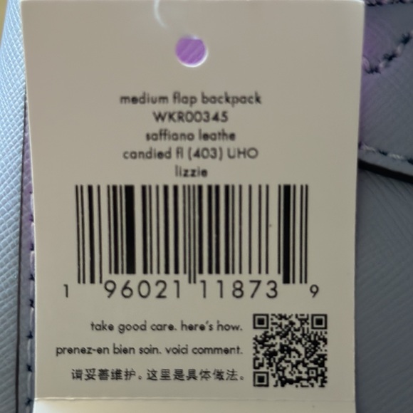Kate Spade ♠️ New York, Medium Flap Saffiano Backpack - Picture 11 of 11